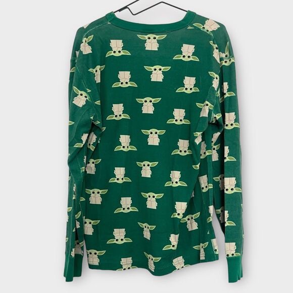 Hanna Andersson Pajama Set Top Star Wars Yoda Print Organic Cotton Adult L - Picture 6 of 6